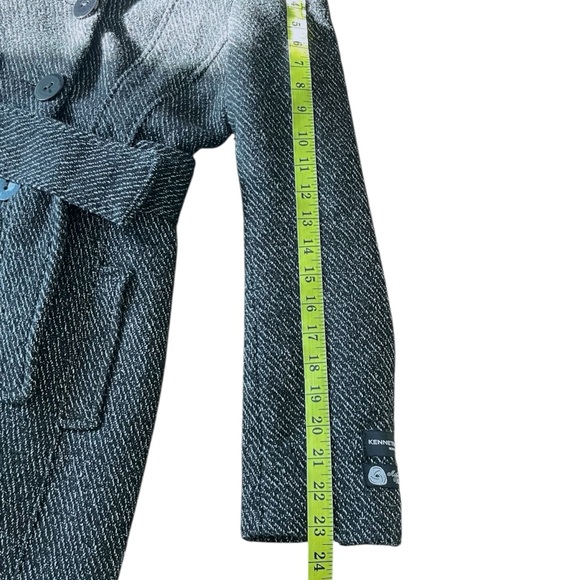 New Kenneth Blake New York Heathered Black/White Double Breasted Coat (M) - Picture 13 of 16